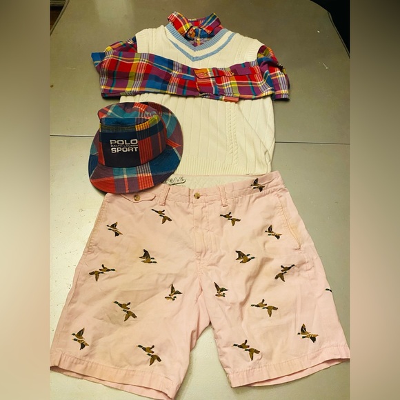 Polo Ralph Lauren flannel shirt, shorts and hat! - Picture 2 of 6